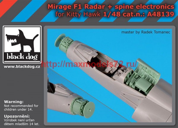 BDA48139   1/48 Mirage F1 radar+spine electronic (thumb62352)