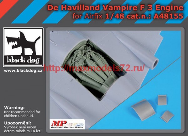 BDA48155   1/48 De Havilland  Vampire F 3 engine (thumb62425)