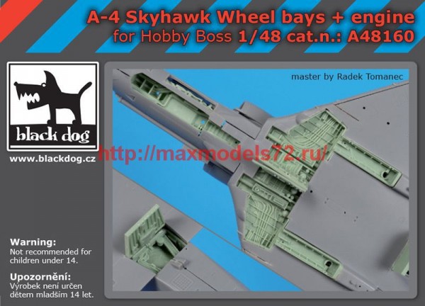 BDA48160   1/48 A-4 Skyhawk  wheel bays+ engine (thumb64007)