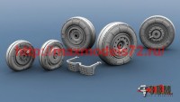 RS72012   Миг-29 СМТ колеса шасси (два вида ступиц)1/72 (attach1 62480)