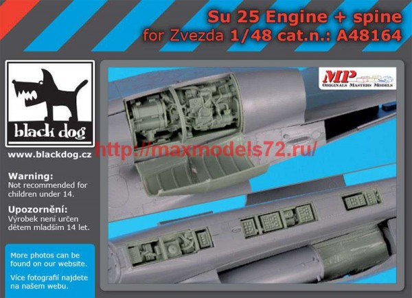 BDA48164   1/48 SU -25 engine+spine (thumb67445)