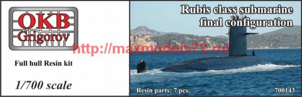 OKBN700143   Rubis class submarine, final configuration (thumb70363)