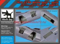 BDA48174   1/48 Mig 23 BN wheel bays+spine (thumb67496)