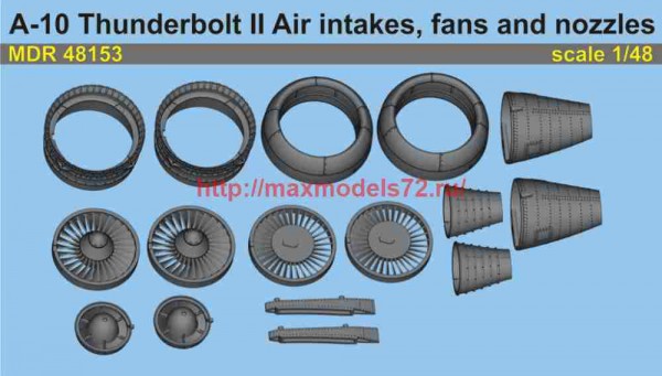 MDR48153   A-10 Thunderbolt II. Air intakes, fans and nozzles (HobbyBoss) (thumb66521)