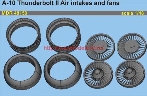 MDR48159   A-10 Thunderbolt II. Air intakes and fans (HobbyBoss) (thumb66550)