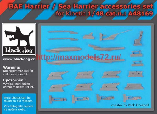 BDA48169   1/48 BAE Harrier/Sea Harrier accessories set (thumb67475)
