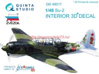 QD48017   3D Декаль интерьера кабины Су-2  (Звезда) (thumb68572)