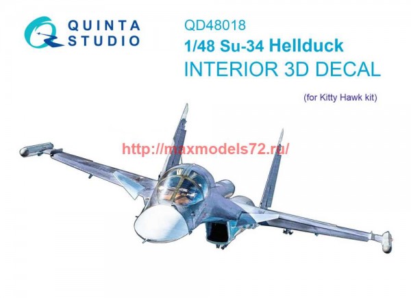 QD48018   3D Декаль интерьера Су-34 (KittyHawk) (thumb68577)