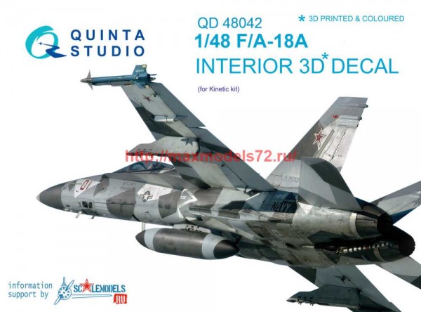 QD48042   3D Декаль интерьера кабины F/A-18A (Kinetic) (thumb68705)