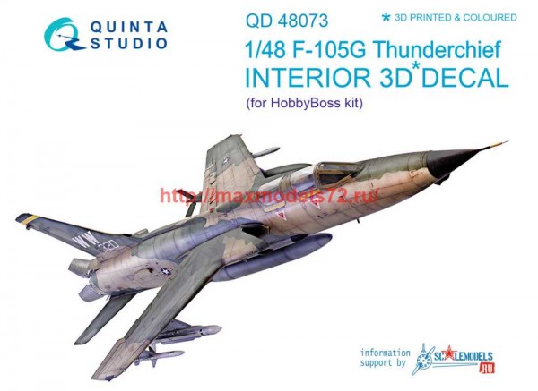 QD48073   3D Декаль интерьера кабины F-105G (HobbyBoss) (thumb68849)