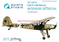 QD48078   3D Декаль интерьера кабины Fi-156 (Tamiya) (thumb68874)