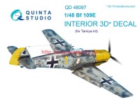 QD48097   3D Декаль интерьера кабины Bf 109E (Tamiya) (thumb68964)