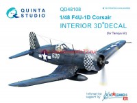 QD48108   3D Декаль интерьера кабины F4U-1D (Tamiya) (thumb69021)