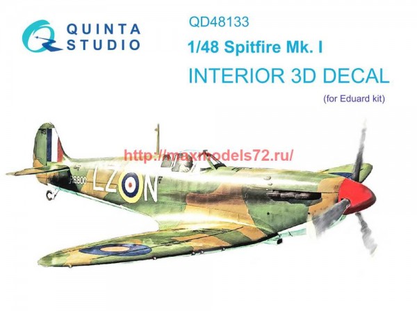 QD48133   3D Декаль интерьера кабины Spitfire Mk.I (Eduard) (thumb69154)
