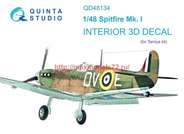 QD48134   3D Декаль интерьера Spitfire Mk.I (Tamiya) (thumb69159)