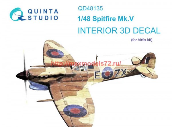 QD48135   3D Декаль интерьера  Spitfire Mk.V (Airfix) (thumb69164)
