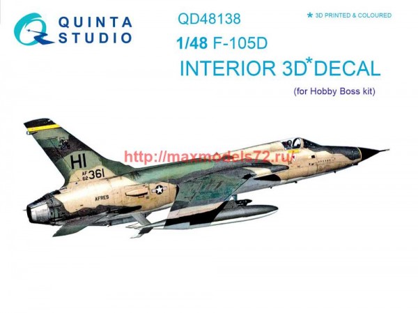 QD48138   3D Декаль интерьера кабины F-105D (HobbyBoss) (thumb69179)