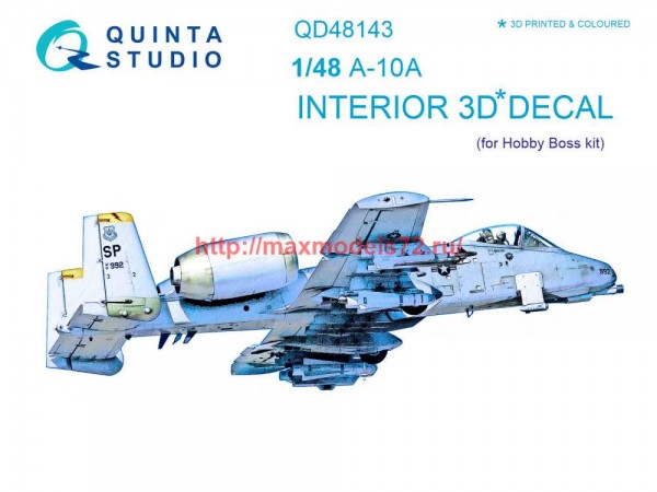 QD48143   3D Декаль интерьера кабины A-10A (HobbyBoss) (thumb69203)