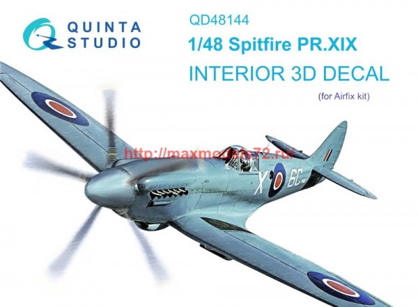 QD48144   3D Декаль интерьера кабины Spitfire PR.XIX (Airfix) (thumb69208)