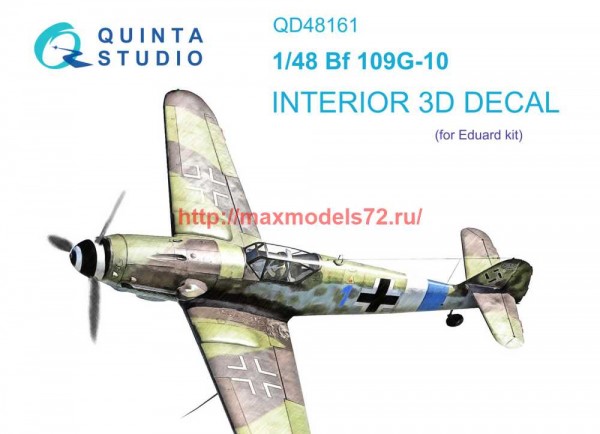 QD48161   3D Декаль интерьера кабины Bf 109G-10 (Eduard) (thumb69293)