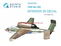 QD48162   3D Декаль интерьера кабины He 162 (Dragon) (thumb69298)