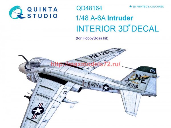 QD48164   3D Декаль интерьера кабины A-6A Intruder (HobbyBoss) (thumb69308)