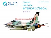 QD48167   3D Декаль интерьера кабины F-16A (Kinetic) (thumb69323)
