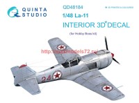 QD48184   3D Декаль интерьера кабины Ла-11 (HobbyBoss) (thumb69409)