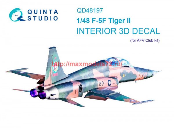 QD48197   3D Декаль интерьера кабины F-5F Tiger II (AFV Club) (thumb69470)
