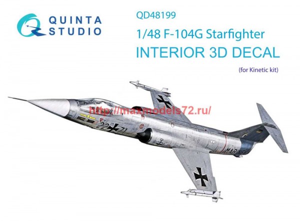 QD48199   3D Декаль интерьера кабины F-104G (Kinetic) (thumb69480)