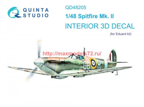 QD48205   3D Декаль интерьера кабины Spitfire Mk.II (Eduard) (thumb69505)