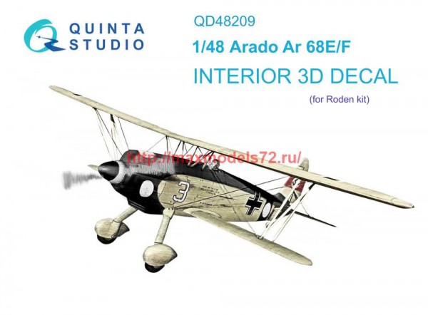 QD48209   3D Декаль интерьера Arado Ar 68 E/F (Roden) (thumb69525)