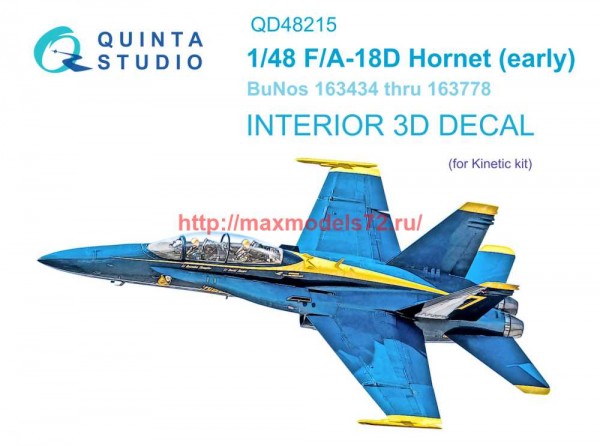 QD48215   3D Декаль интерьера кабины F/A-18D Early (Kinetic) (thumb69555)