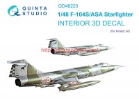 QD48223   3D Декаль интерьера кабины F-104S/ASA (Kinetic) (thumb69585)