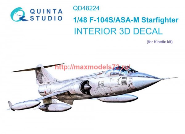 QD48224   3D Декаль интерьера кабины F-104S/ASA-M (Kinetic) (thumb69590)