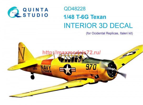 QD48228   3D Декаль интерьера кабины T-6G (Italeri) (thumb69610)