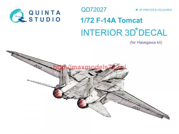QD72027   3D Декаль интерьера кабины F-14A (Hasegawa) (thumb68357)