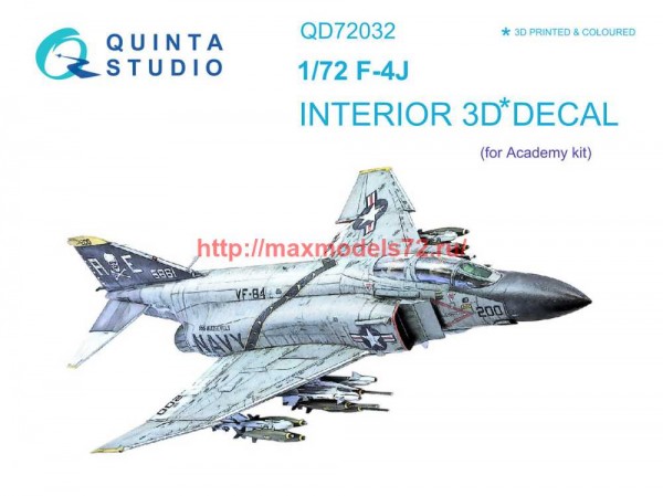 QD72032   3D Декаль интерьера кабины F-4J (Academy) (thumb68382)
