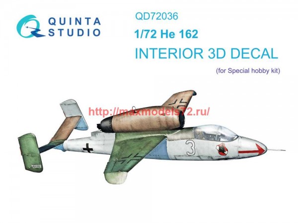 QD72036   3D Декаль интерьера кабины He 162 (Special Hobby) (thumb68402)