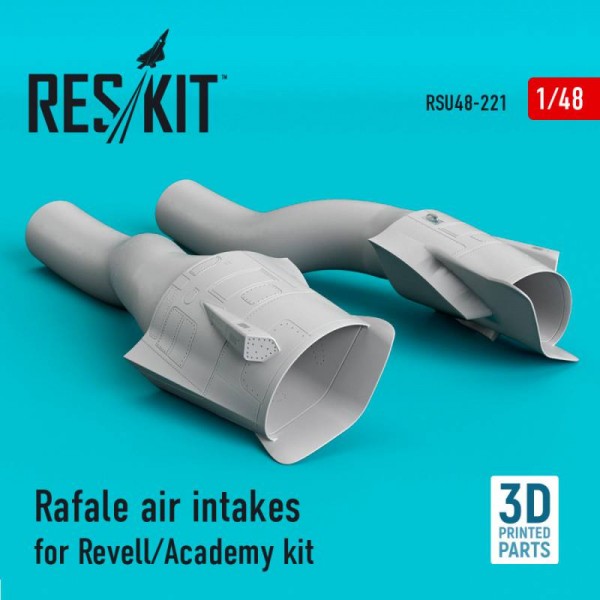 RSU48-0221   Rafale air intakes for Revell/Academy kit (3D Printing) (1/48) (thumb67133)