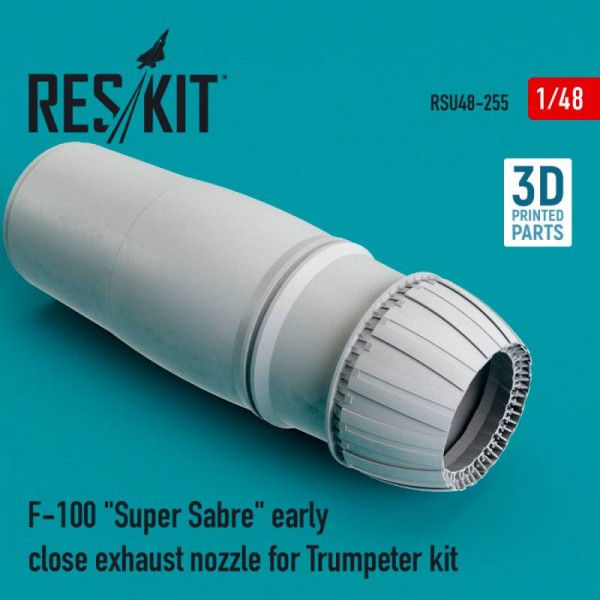 RSU48-0255   F-100 "Super Sabre" early close exhaust nozzle for Trumpeter kit (1/48) (thumb67146)