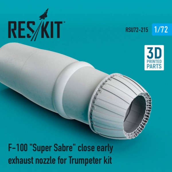 RSU72-0215   F-100 "Super Sabre" close early exhaust nozzle for Trumpeter kit (1/72) (thumb67327)