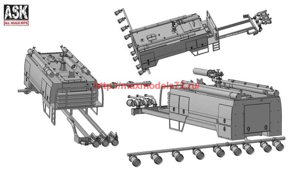 ASK72209   1/72 Конверсионный набор аэродромного пожарного автомобиля АА-7,2-60(4320) на шасси Урал-4320-0911 (thumb67725)