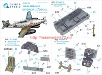 QD48163   3D Декаль интерьера кабины Me 262B-1a/U1 (HobbyBoss) (attach3 69303)