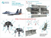 QD48213   3D Декаль интерьера кабины F-15B (GWH) (attach3 69545)