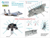 QD48214   3D Декаль интерьера кабины со смоляными деталями F-15C PAD-upgraded (GWH) (attach3 69550)