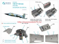 QD48226   3D Декаль интерьера кабины CF-104 Late (Kinetic) (attach3 69600)