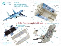 QD48234   3D Декаль интерьера кабины Su-35S (KittyHawk) (attach3 69640)