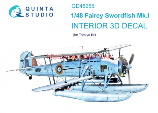 QD48255   3D Декаль интерьера кабины Swordfish Mk.I (Tamiya) (thumb69743)