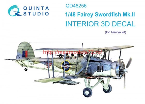 QD48256   3D Декаль интерьера кабины Swordfish Mk.II (Tamiya) (thumb69747)